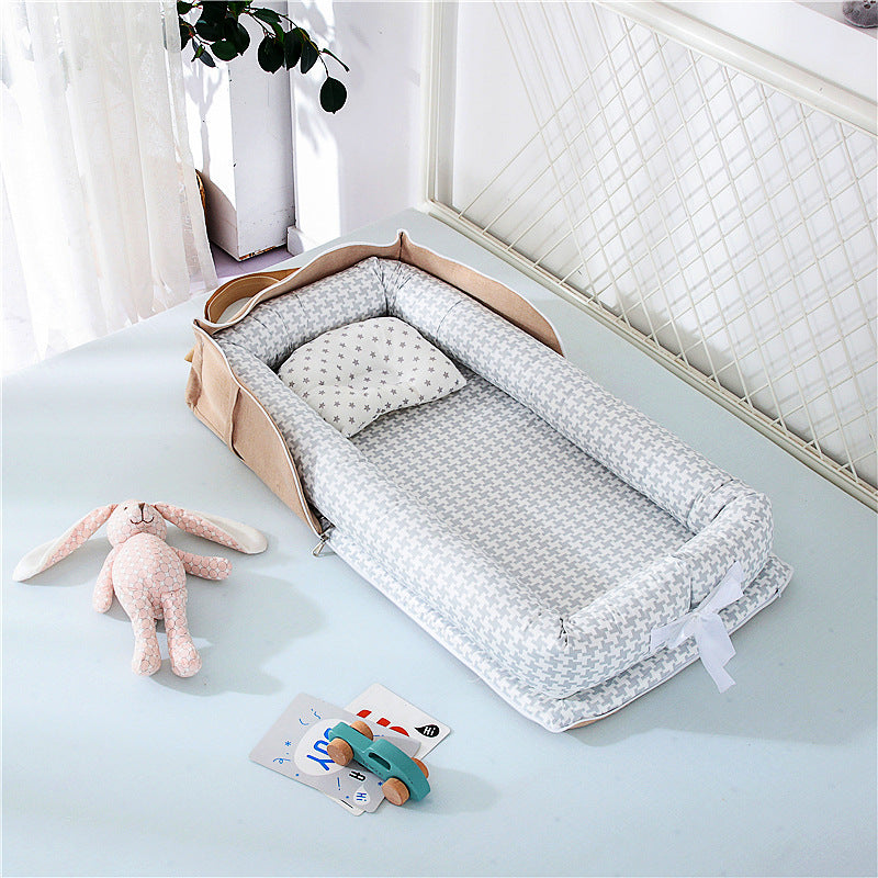 Portable Polyester Baby Nest Foldable Co-Sleeping Crib Infant Safety Bed
