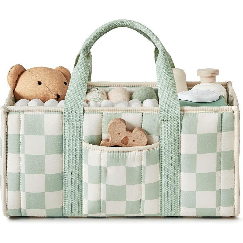 Floral Quilted Portable Mommy Bag with Large Capacity