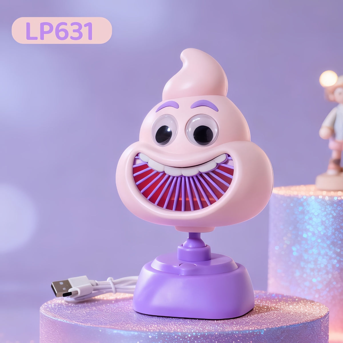 Cute Animal Desktop Fan USB Charging Portable Small Fan