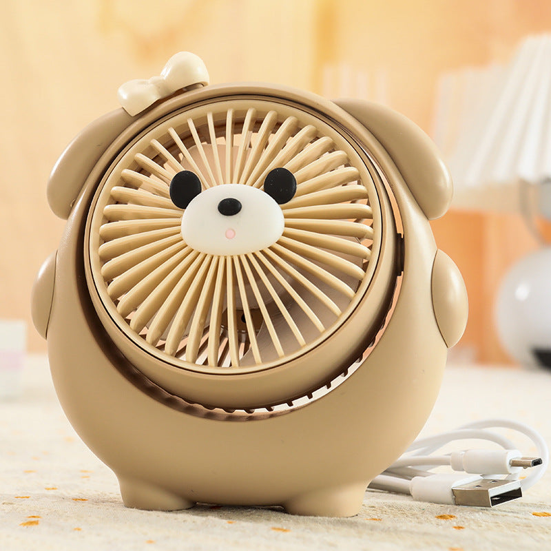 Cute Animal Desktop Fan USB Charging Portable Small Fan