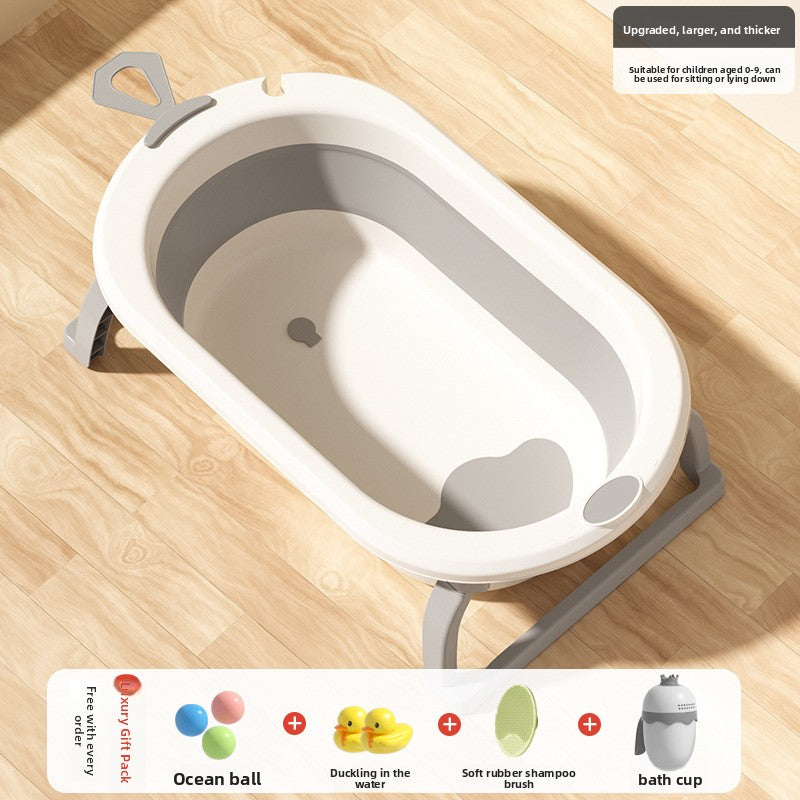Foldable Baby Bathtub with Temperature Display