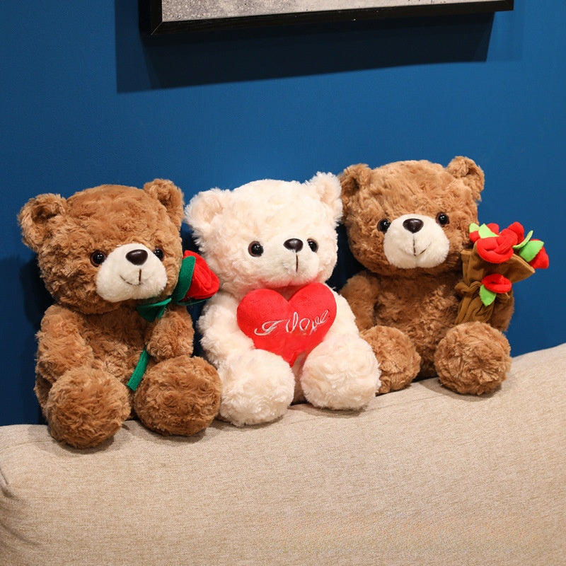 Rose Teddy Bear Love Little Bear Doll