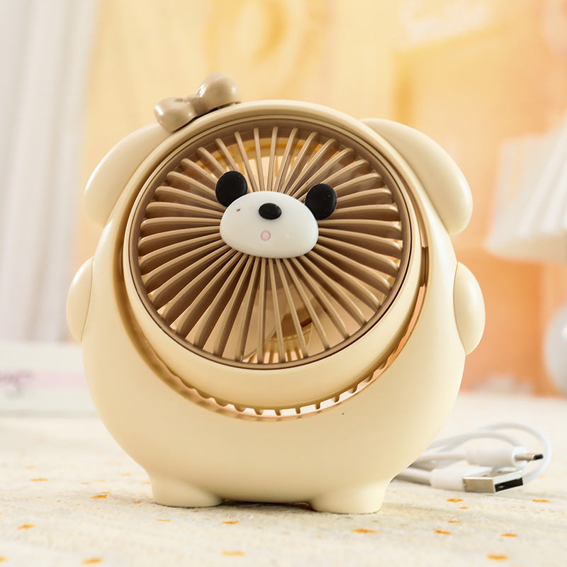 Cute Animal Desktop Fan USB Charging Portable Small Fan