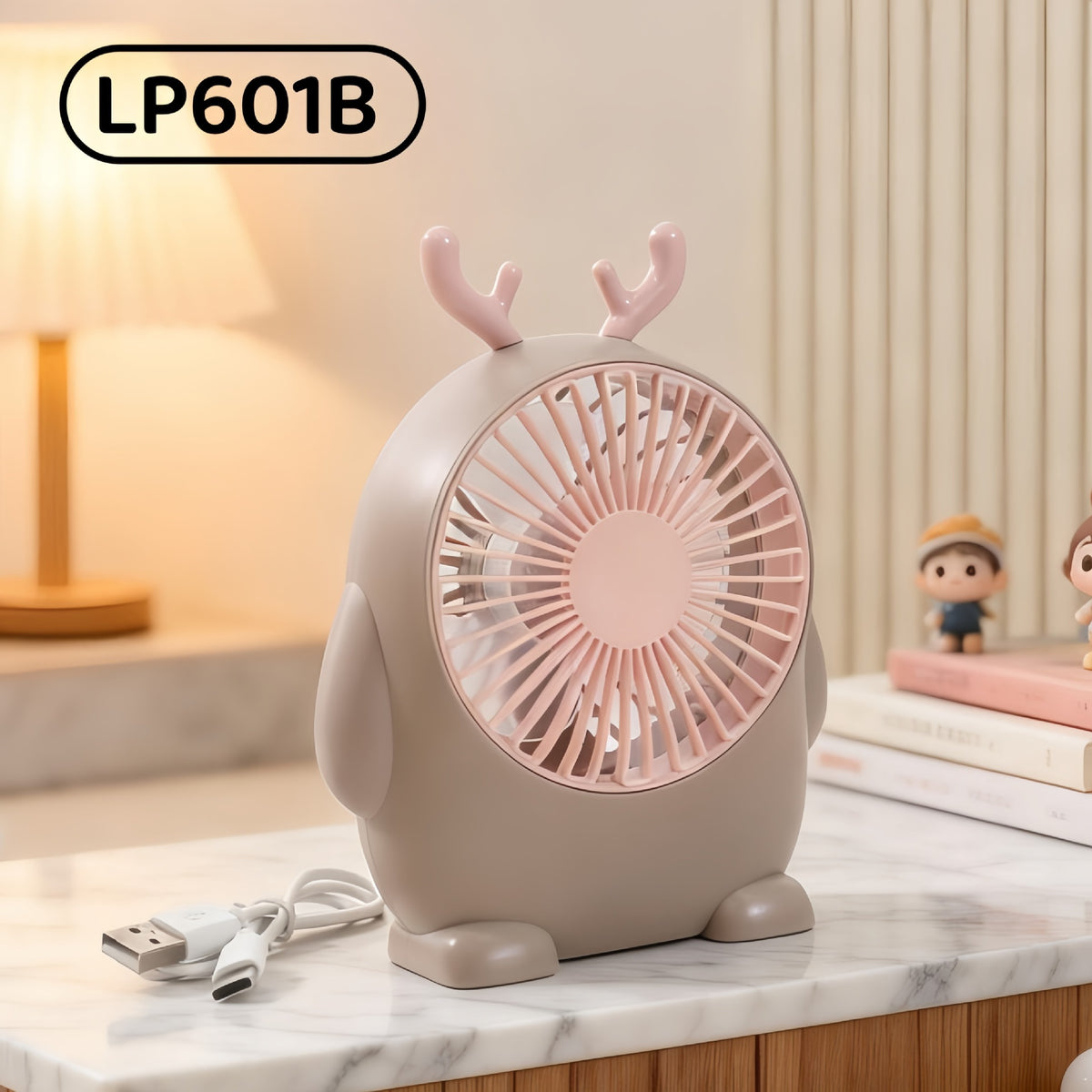 Cute Animal Desktop Fan USB Charging Portable Small Fan