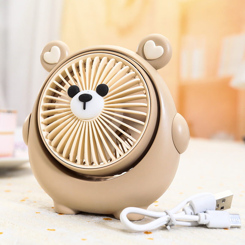 Cute Animal Desktop Fan USB Charging Portable Small Fan