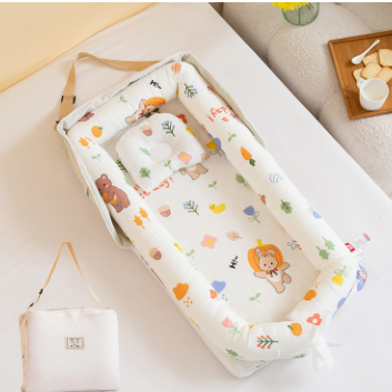Portable Polyester Baby Nest Foldable Co-Sleeping Crib Infant Safety Bed