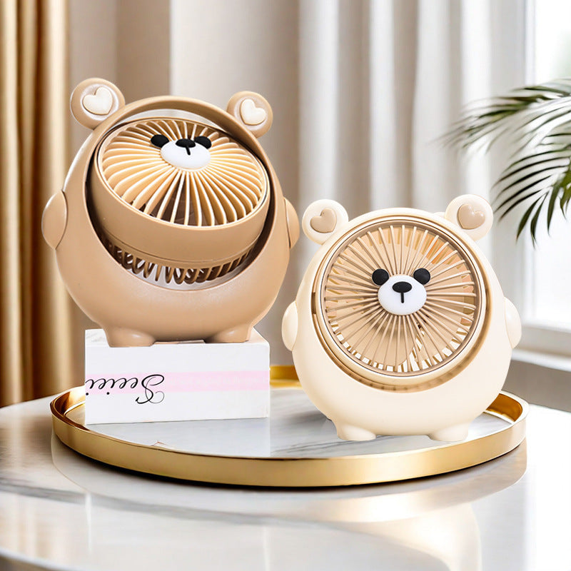 Cute Animal Desktop Fan USB Charging Portable Small Fan