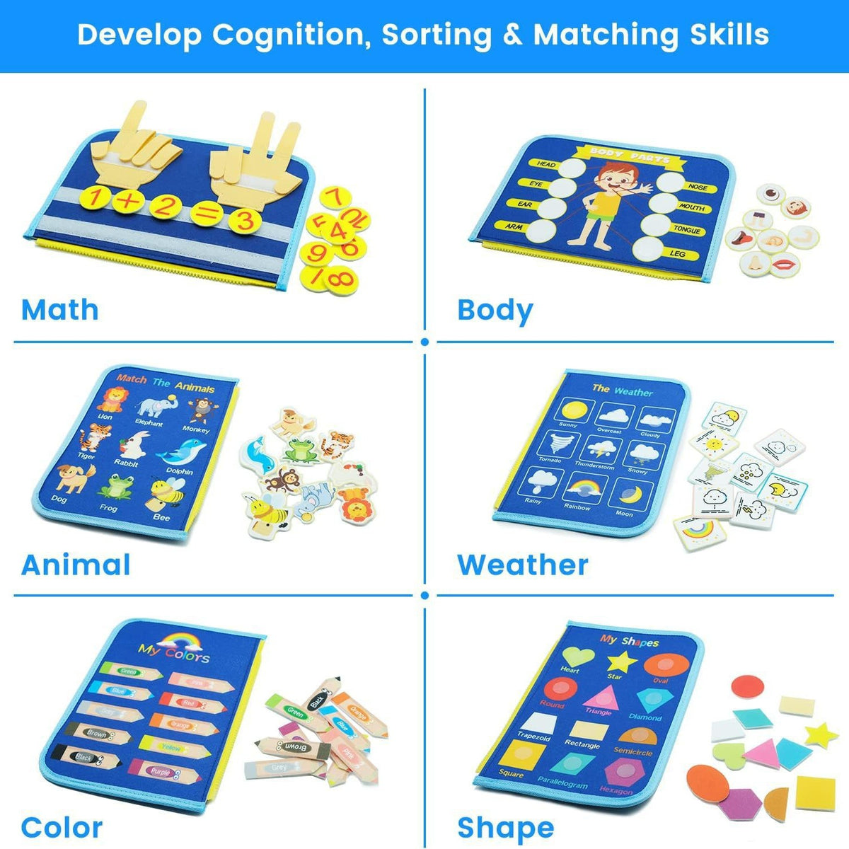 Early education board children's teaching aids children's toys puzzle board felt Learning Board
