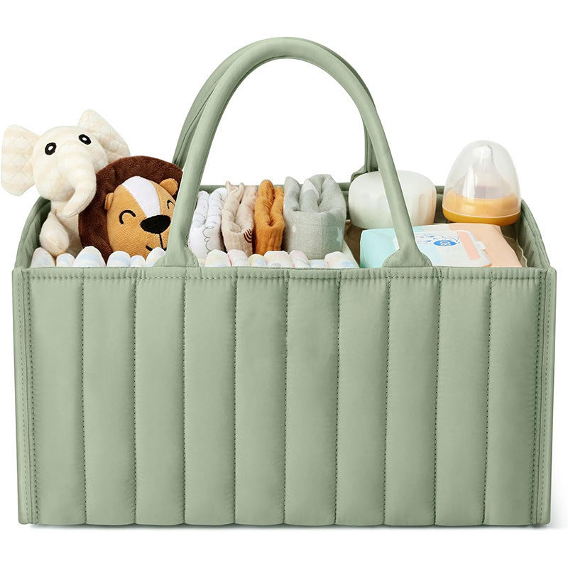 Floral Quilted Portable Mommy Bag with Large Capacity