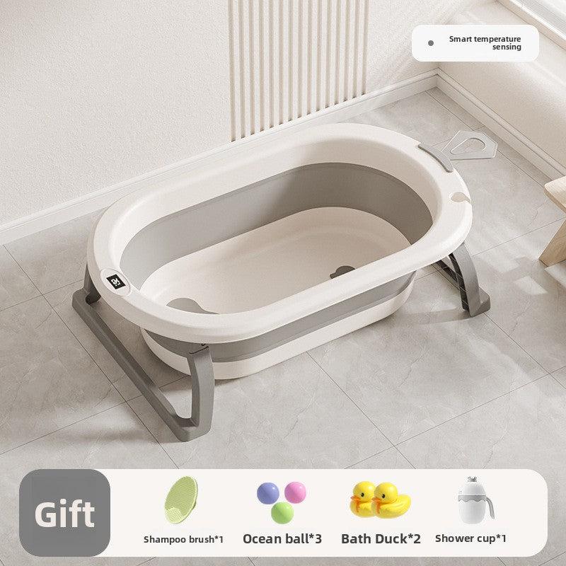 Foldable Baby Bathtub with Temperature Display