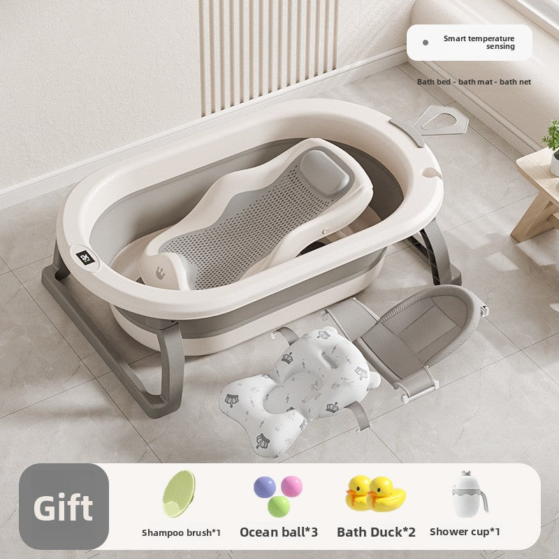 Foldable Baby Bathtub with Temperature Display