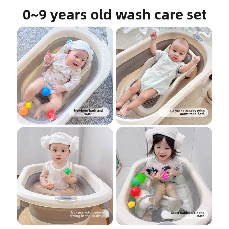 Foldable Baby Bathtub with Temperature Display