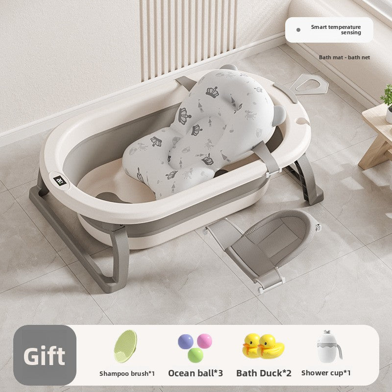 Foldable Baby Bathtub with Temperature Display