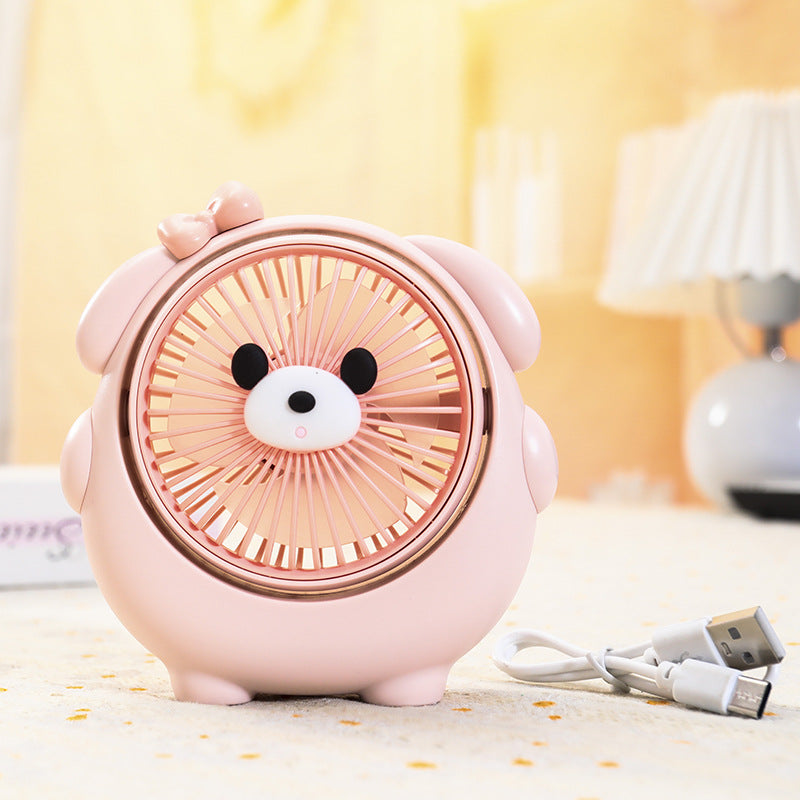 Cute Animal Desktop Fan USB Charging Portable Small Fan