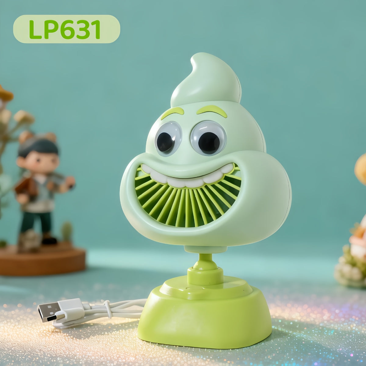 Cute Animal Desktop Fan USB Charging Portable Small Fan