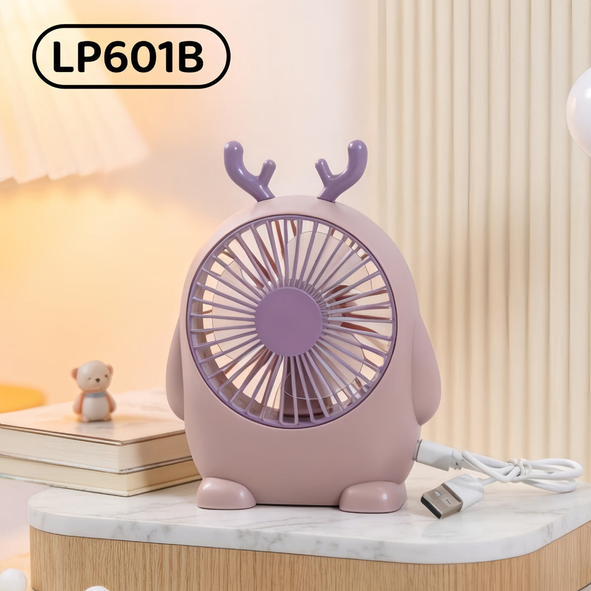 Cute Animal Desktop Fan USB Charging Portable Small Fan